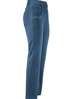 Clearance BADER Hose mit funkelnden Glitzersteinchen JEANSBLAU