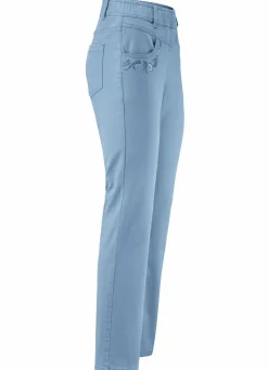 Sale BADER Hose mit funkelnden Glitzersteinchen HELLBLAU