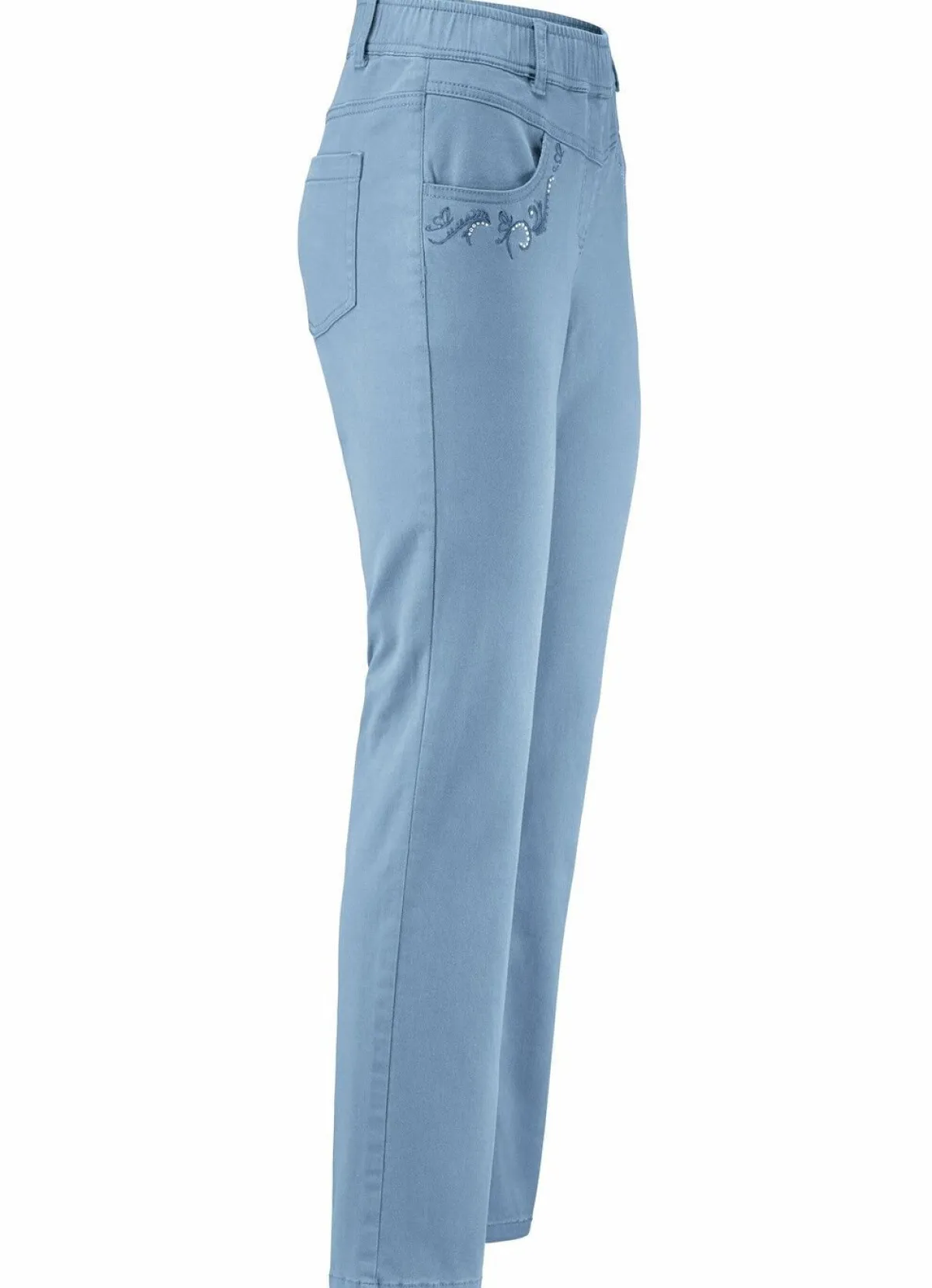 Sale BADER Hose mit funkelnden Glitzersteinchen HELLBLAU