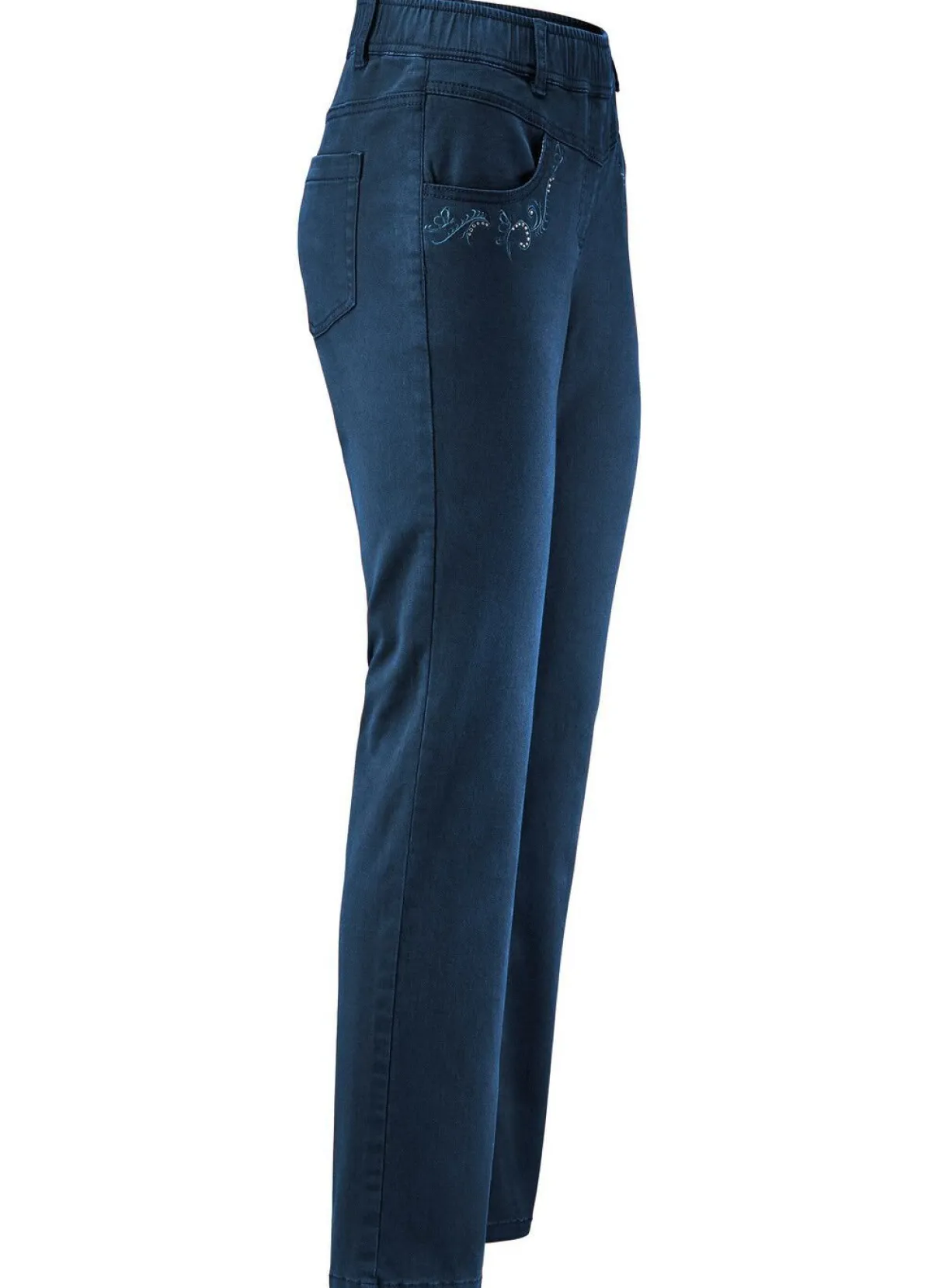 Outlet BADER Hose mit funkelnden Glitzersteinchen DUNKELBLAU