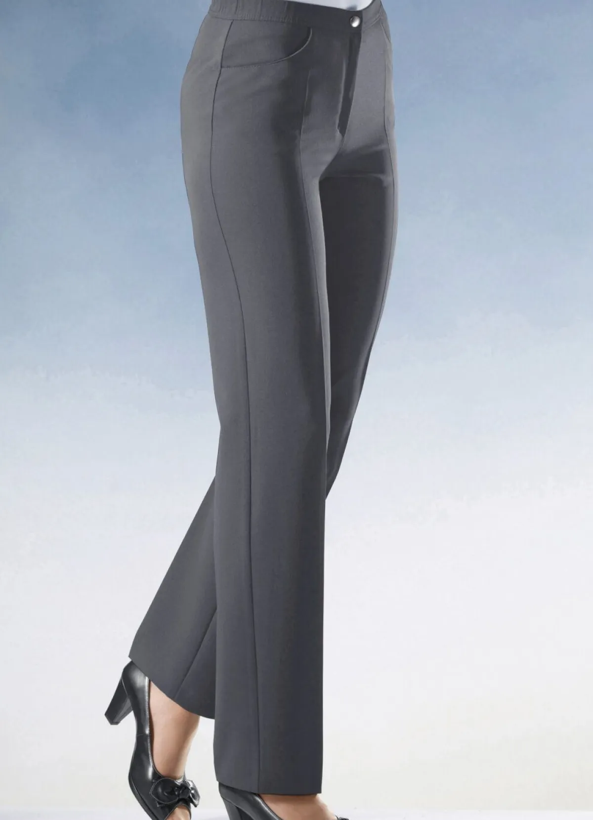 Discount KLAUS MODELLE MADE IN GERMANY Hose mit komfortablem Dehnbund DUNKELGRAU