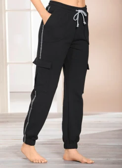 Outlet LAURINA Hose mit Kordelzug SCHWARZ