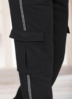 Outlet LAURINA Hose mit Kordelzug SCHWARZ