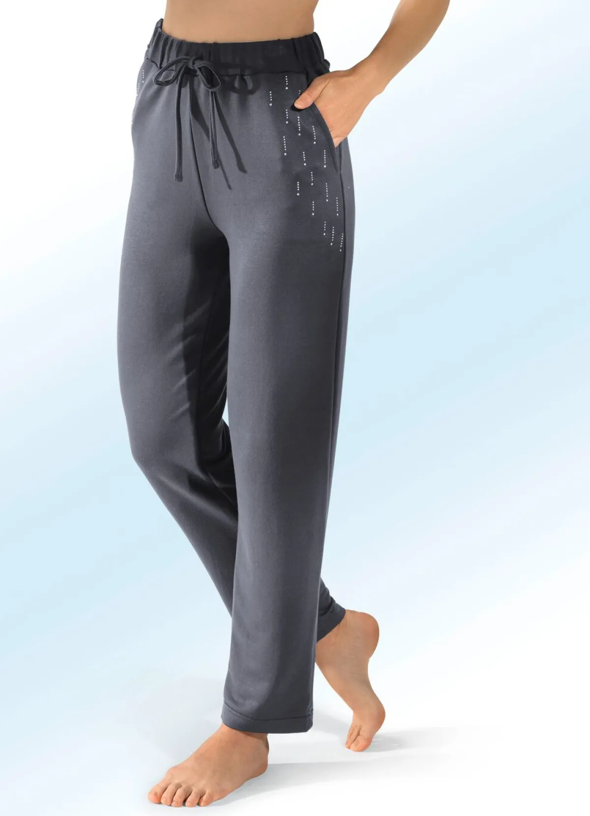 BADER Hose mit Nietenzier ANTHRAZIT