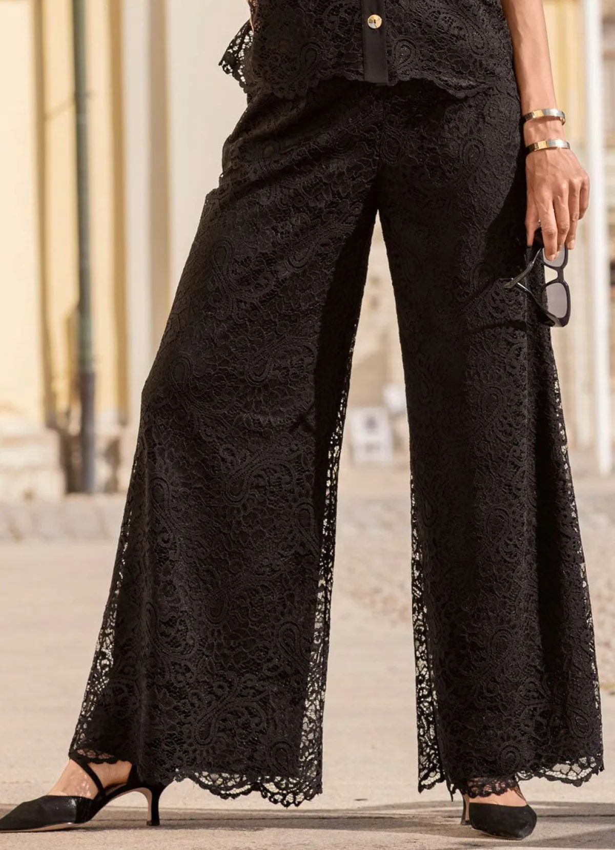 Sale laurakent Hose mit Spitze SCHWARZ