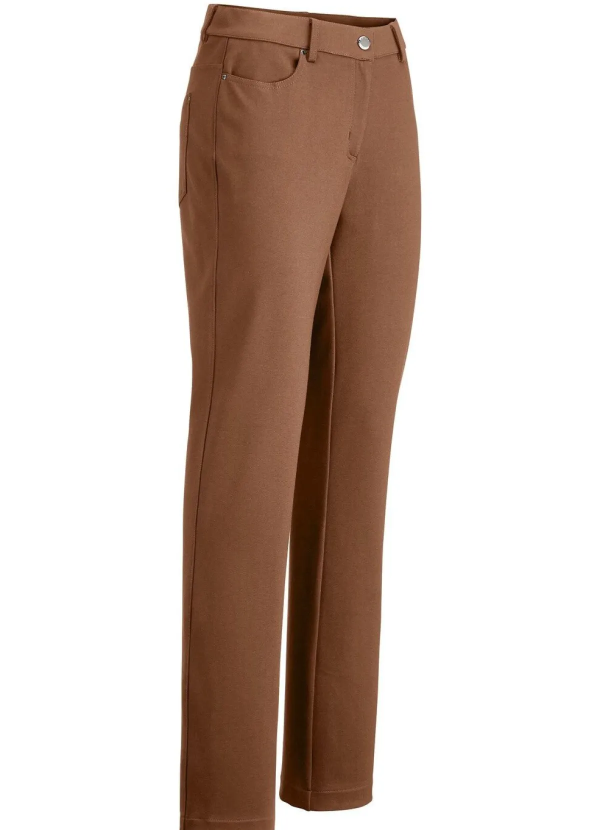 Outlet BADER Hose mit sportivem Chic COGNAC
