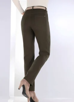 Outlet BADER Hose mit sportivem Chic OLIV