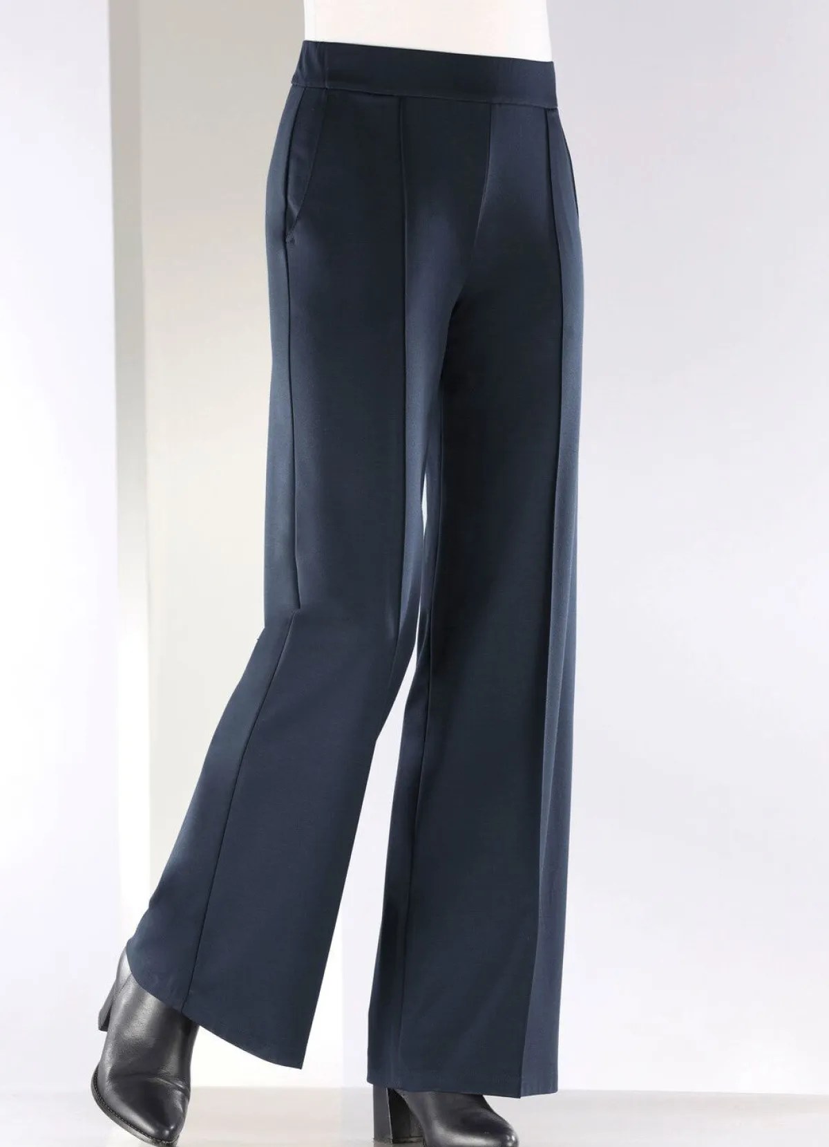 Sale KLAUS MODELLE MADE IN GERMANY Hose mit streckenden Biesen MARINE