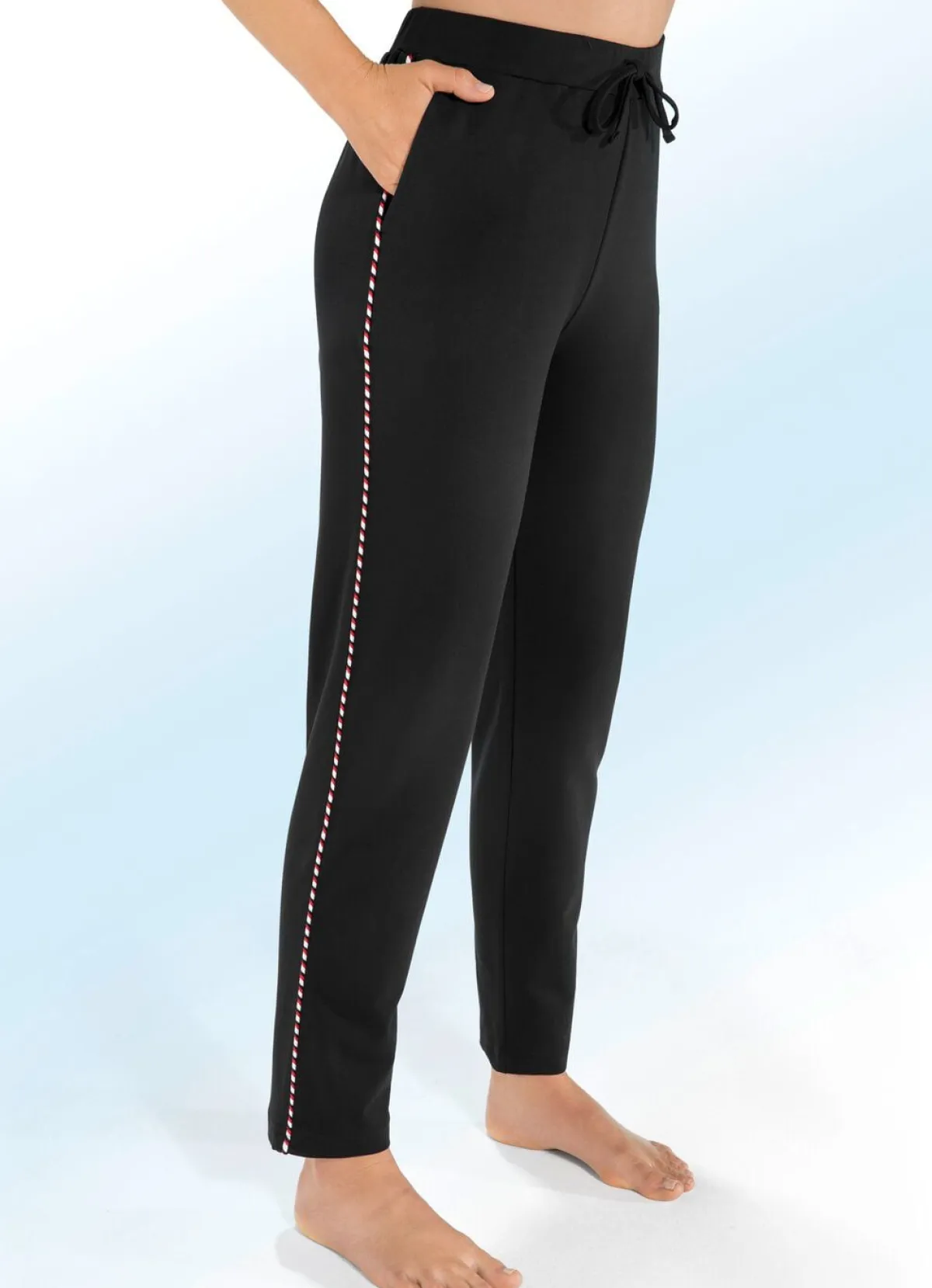 BADER Hose mit Tunnelzugband SCHWARZ