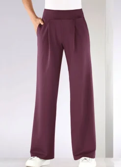 Sale KLAUS MODELLE MADE IN GERMANY Hose mit weitem Beinverlauf BORDEAUX