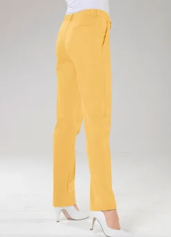 Best Stilschmiede Hose mit Ziersteppungen GELB