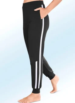 New LAURINA Hose mit zwei Seitennahttaschen SCHWARZ