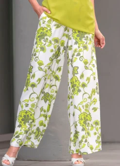 Best BADER Hose von TIZIA ECRU-KIWI-OLIV-BUNT