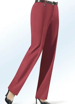 Outlet KLAUS MODELLE MADE IN GERMANY Hose für jeden Anlass ZIEGELROT