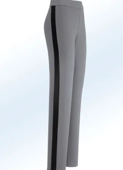 Hot KLAUS MODELLE MADE IN GERMANY Hose im angesagten Materialmix M''GRAU-SCHWARZ