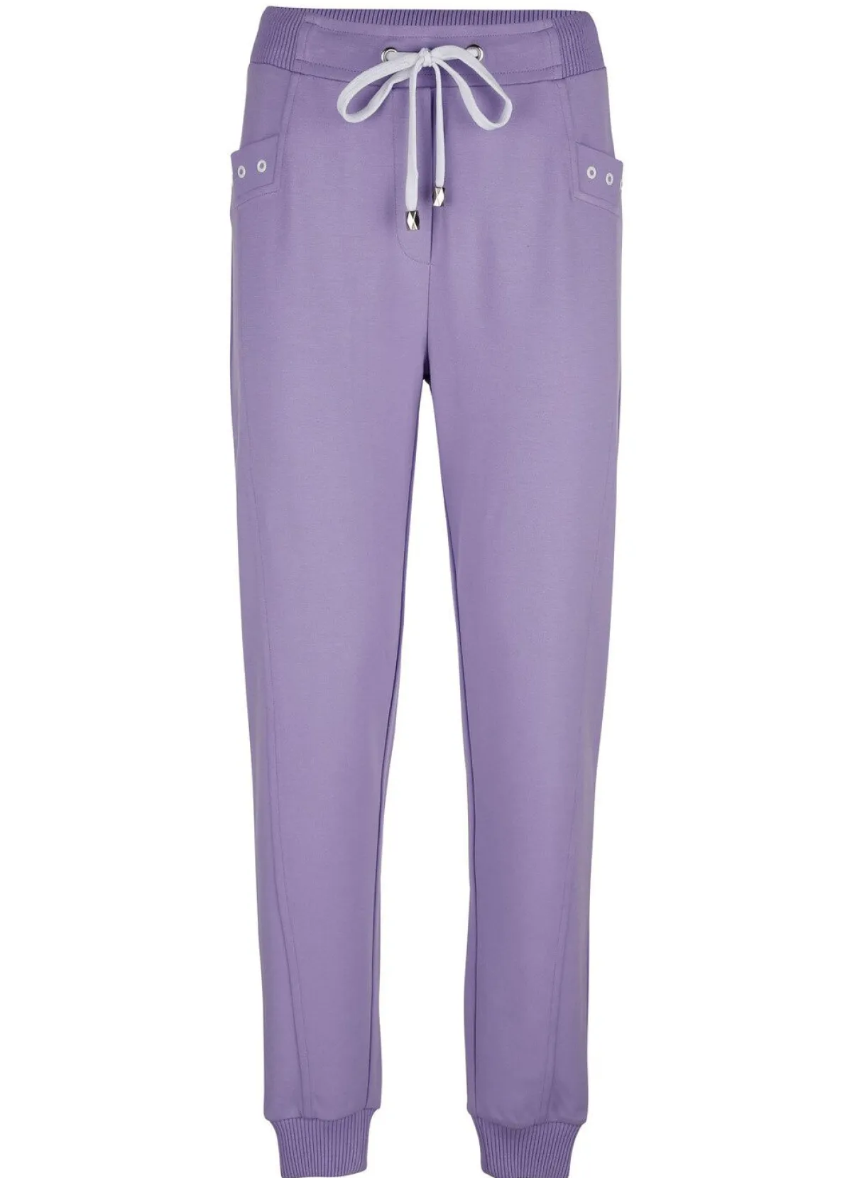 Hot BADER Hose im Joggpant-Style LILA-WEISS