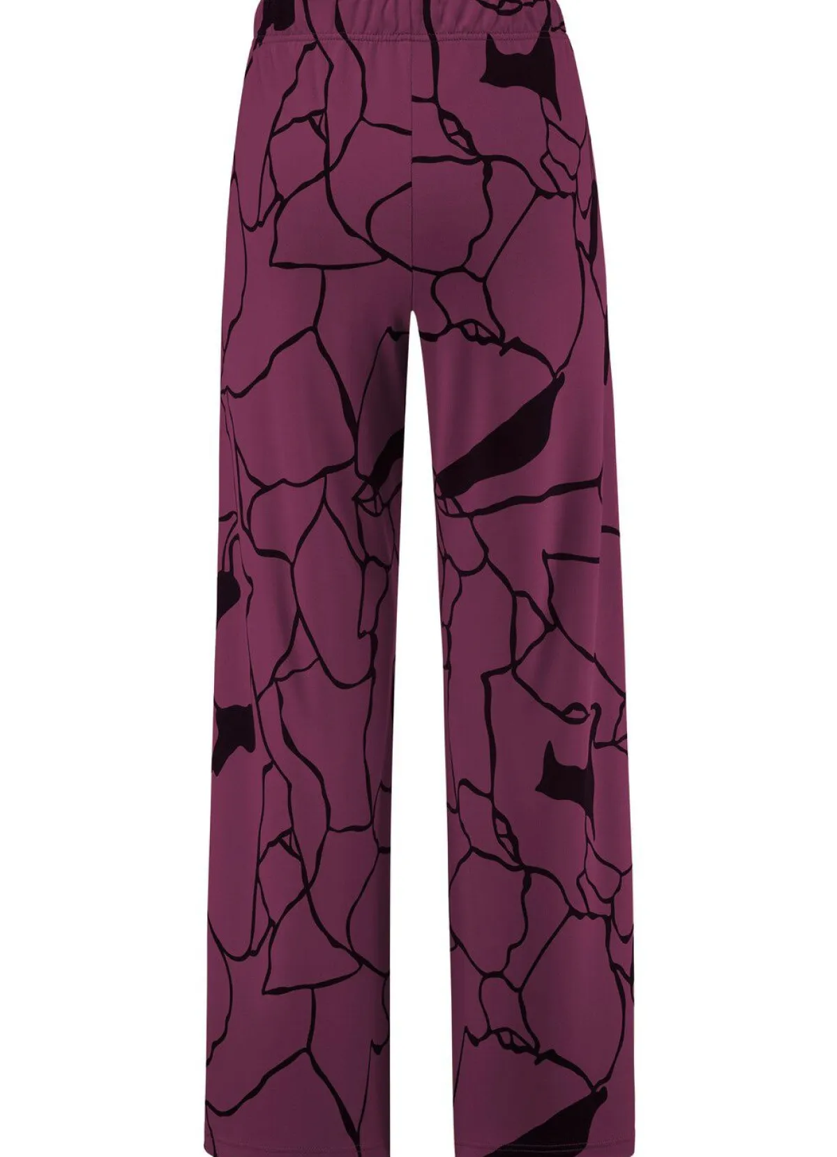 Clearance KLAUS MODELLE MADE IN GERMANY Hose in bequemer Weite AUBERGINE-SCHWARZ