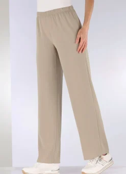 Hot KLAUS MODELLE MADE IN GERMANY Hose in bequemer Weite BEIGE
