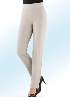Hot KLAUS MODELLE MADE IN GERMANY Hose in eleganter Schnittführung HELLBEIGE