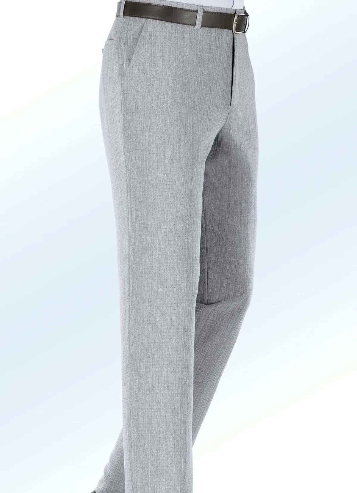 Clearance KLAUS MODELLE MADE IN GERMANY Hose in Leinenoptik in 2 Farben HELLGRAU MELIERT