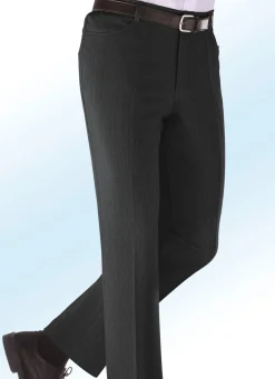Best KLAUS MODELLE MADE IN GERMANY Hose in Leinenoptik in 4 Farben SCHWARZ