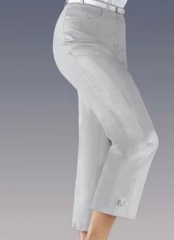New KLAUS MODELLE MADE IN GERMANY Hose in 7/8 Länge HELLGRAU