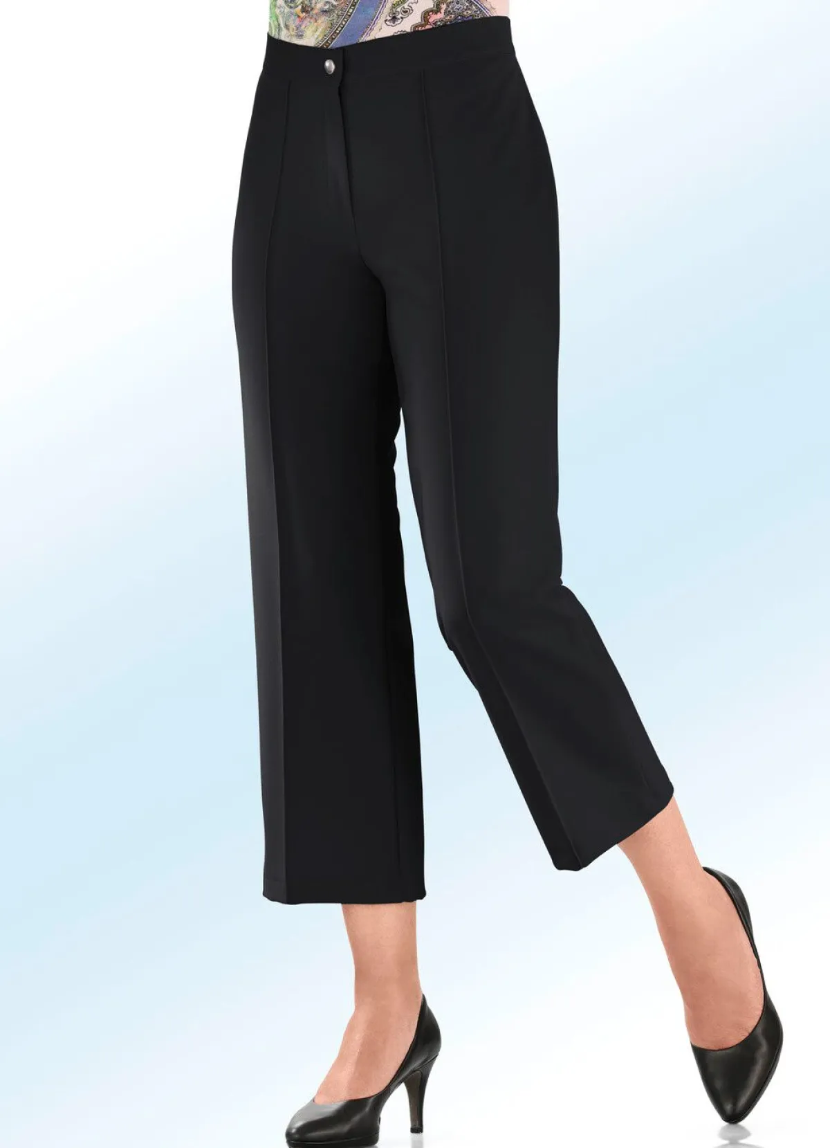 New KLAUS MODELLE MADE IN GERMANY Hose in 7/8-Länge SCHWARZ