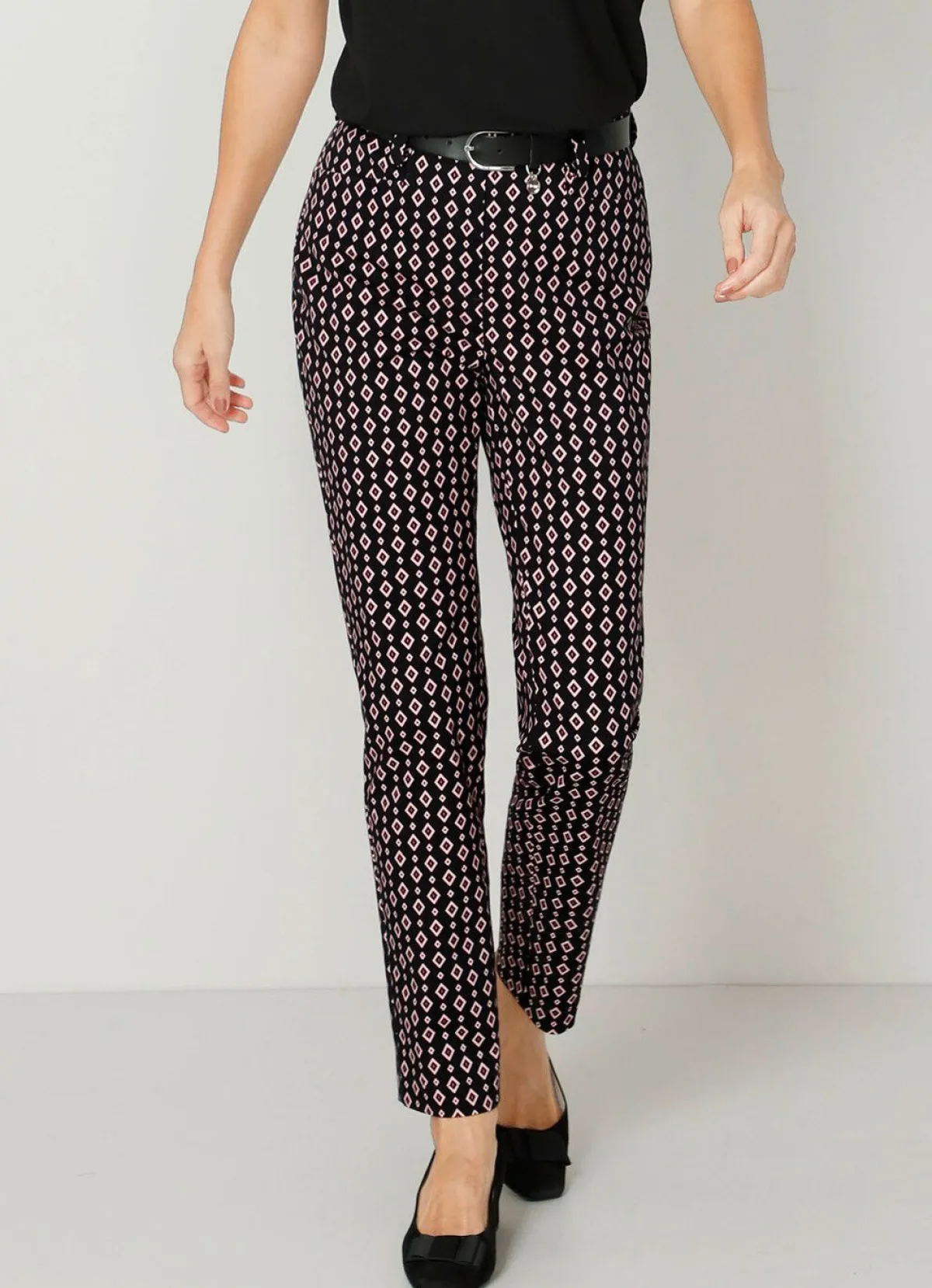 New BADER Hose in Minimal-Dessinierung SCHWARZ-ROSÉ