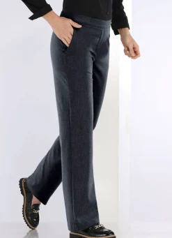 Sale KLAUS MODELLE MADE IN GERMANY Hose in modischer Weite ANTHRAZIT MEL.