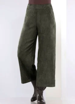 New KLAUS MODELLE MADE IN GERMANY Hose in modisch verkürzter Länge OLIV