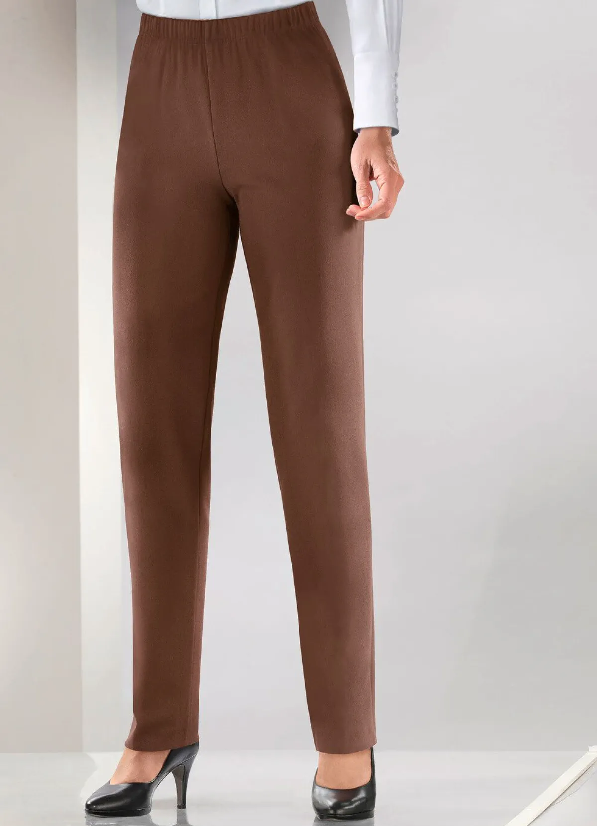 Clearance KLAUS MODELLE MADE IN GERMANY Hose in Schlupfform COGNAC