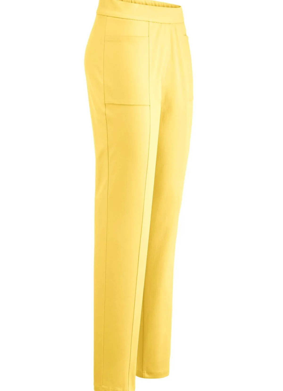 New KLAUS MODELLE MADE IN GERMANY Hose mit abgesteppten Teilungsnähten GELB