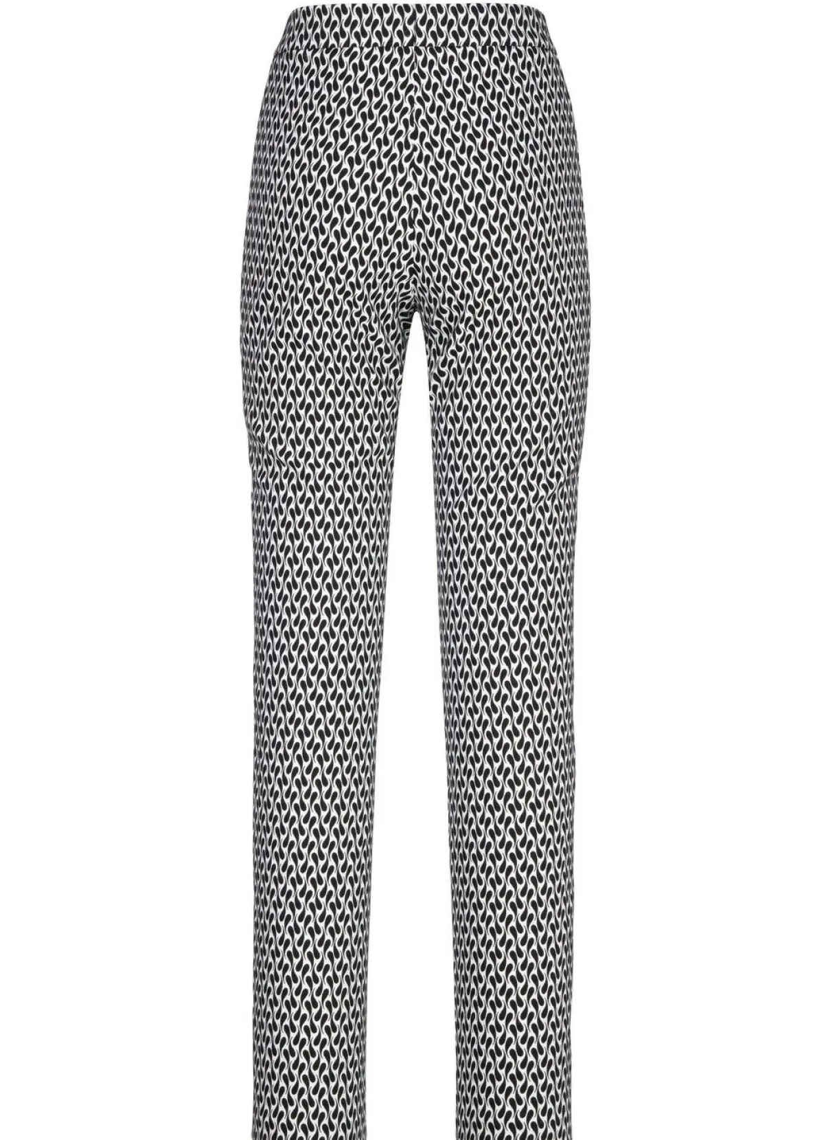 Best KLAUS MODELLE MADE IN GERMANY Hose mit aktueller Dessinierung SCHWARZ-ECRU