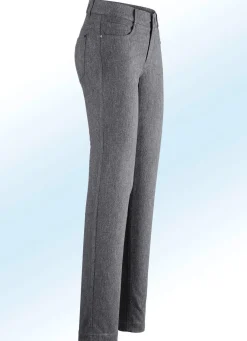 Clearance ASCARI Hose mit angenehm weicher, wärmender Innenseite MITTELGRAU MEL.