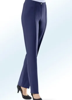 Discount BADER Hose mit angeschnittenem Bund INDIGOBLAU