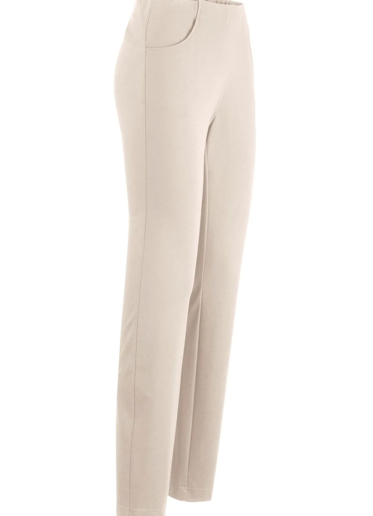 BADER Hose mit angeschnittenem Bund BEIGE