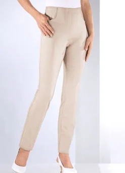 BADER Hose mit angeschnittenem Bund BEIGE