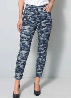 Discount BADER Hose mit Camouflage-Dessinierung RAUCHBLAU-MARINE