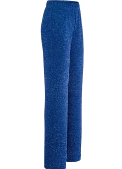 New KLAUS MODELLE MADE IN GERMANY Hose mit edel funkelndem Glanzgarn ROYALBLAU
