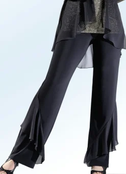 Clearance ELENA EDEN Hose mit effektvollen Volants SCHWARZ