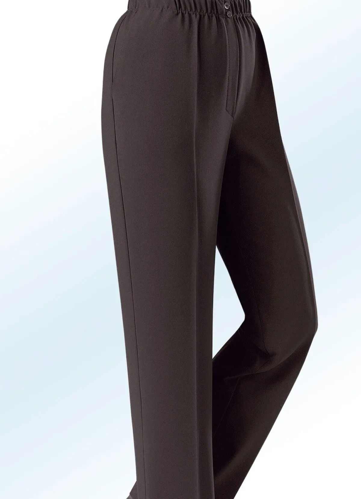 Hot KLAUS MODELLE MADE IN GERMANY Hose mit eingearbeiteter Tresortasche DUNKELBRAUN