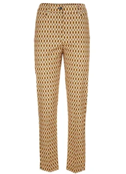 New BADER Hose mit farbbrillantem Druck BRAUN-TERRAKOTTA