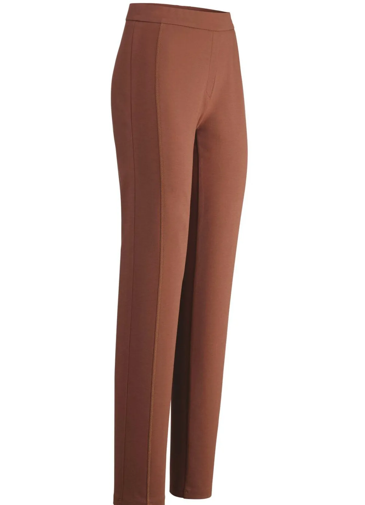 Outlet KLAUS MODELLE MADE IN GERMANY Hose mit figurgünstiger Teilungsnaht COGNAC