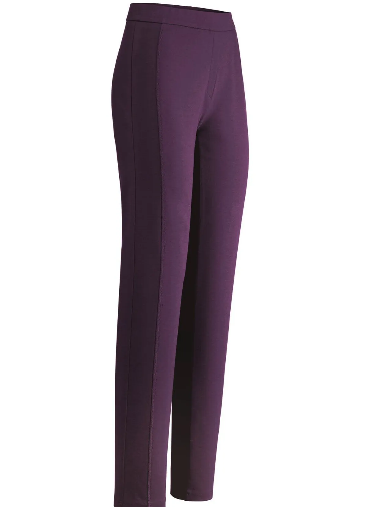 Clearance KLAUS MODELLE MADE IN GERMANY Hose mit figurgünstiger Teilungsnaht BROMBEER