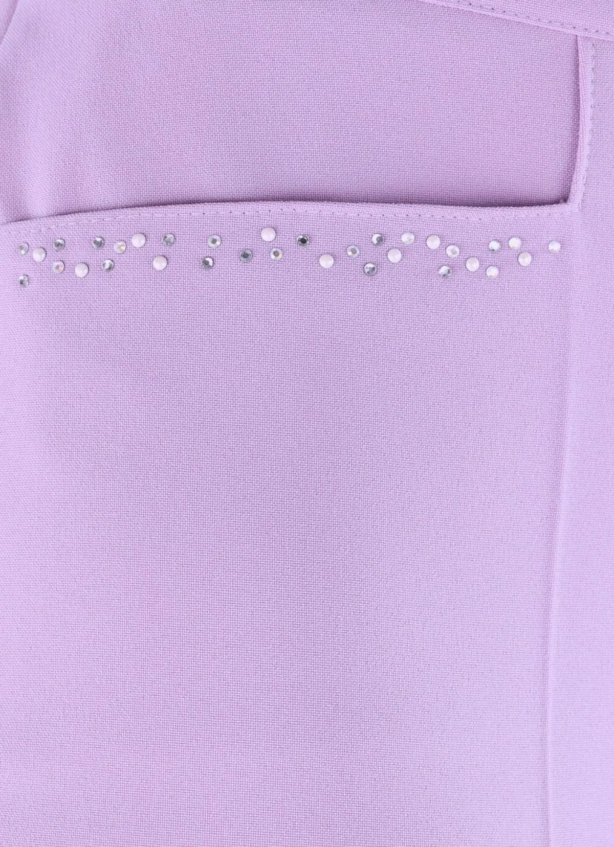 Clearance KLAUS MODELLE MADE IN GERMANY Hose mit funkelndem Perlen- und Glitzersteinchenbesatz FLIEDER