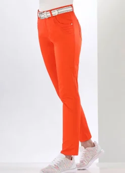 BADER Hose mit platzierten Biesen ORANGE