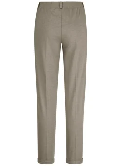 KLAUS MODELLE MADE IN GERMANY Hose mit rückwärtigem Dehnbundeinsatz TAUPE MELIERT