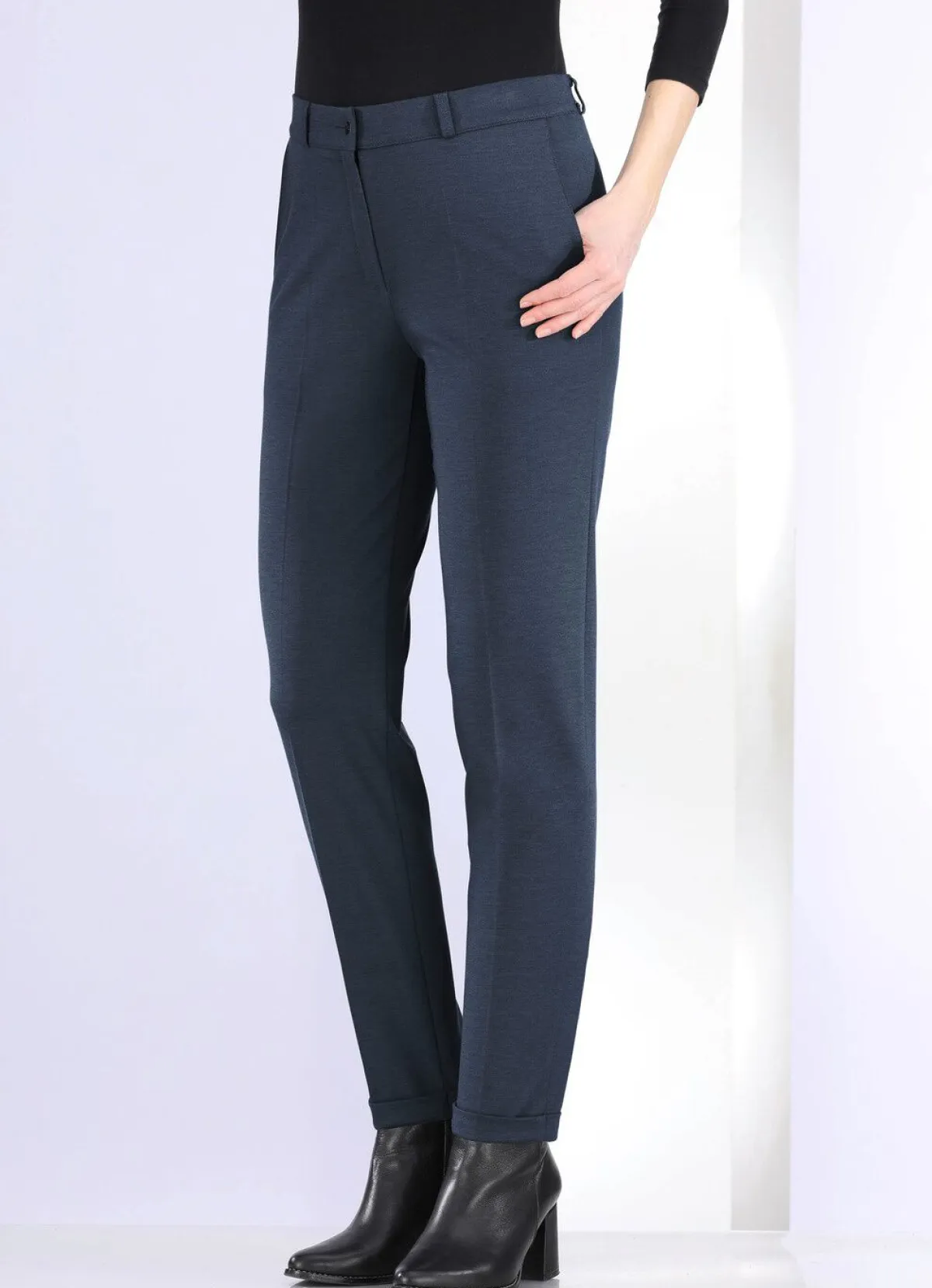 Best KLAUS MODELLE MADE IN GERMANY Hose mit rückwärtigem Dehnbundeinsatz MARINE