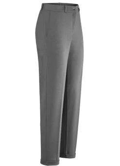 New KLAUS MODELLE MADE IN GERMANY Hose mit rückwärtigem Dehnbundeinsatz ANTHRAZIT MELIERT