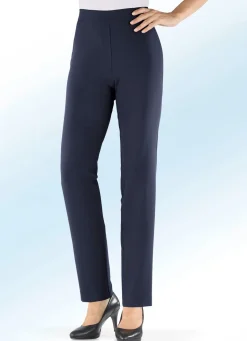 Hot KLAUS MODELLE MADE IN GERMANY Hose mit rückwärtigem Dehnbund-Einsatz MARINE